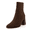 Brown, variant on Sterling Ankle Boots for Women | Stretch Knit Slip on Boots with Genuine Leather Heel and Memory Foam Padding | Stylish 2.75 Inch Block Heel Boots with Wide Widths Available