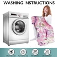thumbnail image 6 of Wearable Oversized Blanket,Pioneer Flower Floral Print Pattern Wearable Blanket Hoodie for Adults,Cozy Hooded Blankets with Super Pockets,Super Warm Fuzzy Pullover for Women & Men, 6 of 6