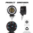 thumbnail image 3 of 3 Inch Round LED Motorcycle Lights Off-Road Vehicle Work Lights Fog Driving Light Daytime Running, 3 of 8
