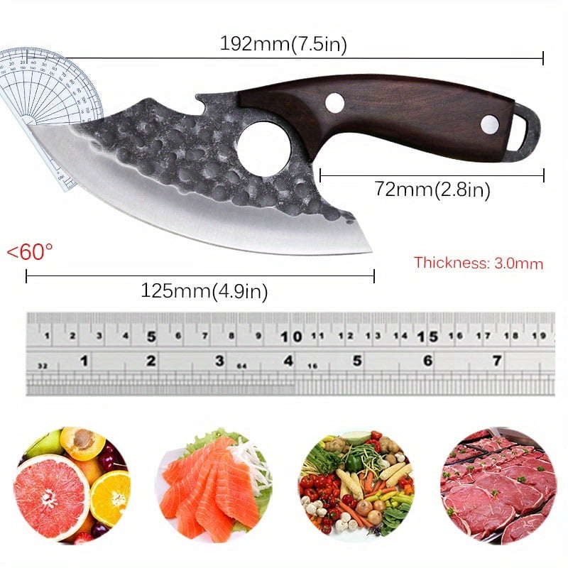 1/3 PCS Stainless Steel Utility Knife Handmade Forged Knife Cutting Knife Boning Knife Fish Knife Hand Tools for Kitchen Convenience Utility Knife Knife High Quality