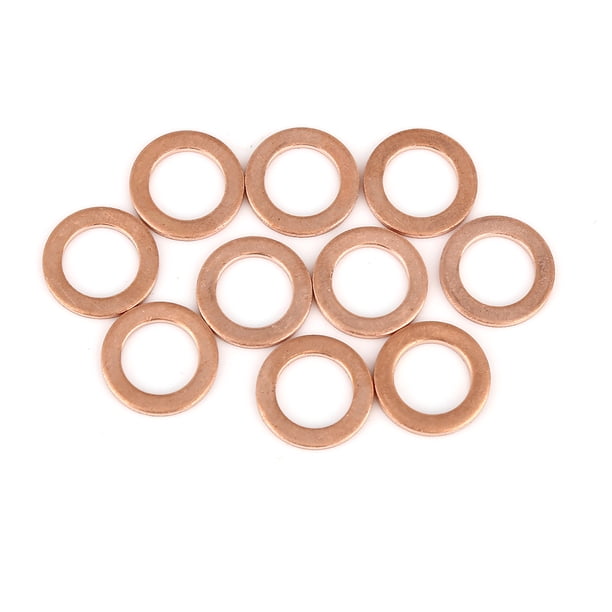 10Pcs Arandela de Cobre círculo de Junta de Sellado Plana para Coche de 11x18x1,5mm