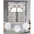 thumbnail image 2 of Boho Ethnic Swag Curtains for Living Room/Bedroom Windows, Vintage Shabby Southwest Floral Motifs Kitchen Curtains and Valances Set 36 Inch Length, Light Filtering Swags Valance Curtain Panels, 2 of 5