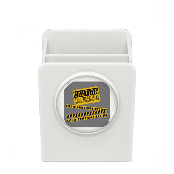 Logo Website Is Under Construction Desk Pencil Holder Cup Pen Organizer