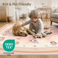 thumbnail image 4 of ODIKA 3'x5' Washable Accent Rug Pet Friendly, Non-Shedding Mat Pink Kawaii Tie Dye Swirls Mermaid Galaxy Shaped Flowing Dynamic for Bedside, Nursery Room, 4 of 7
