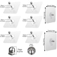thumbnail image 2 of Thickened Nail Free Picture Hangers Transparent PVC Adhesive Picture Hangers & No Drill Screw Stickers For Wall, 2 of 8