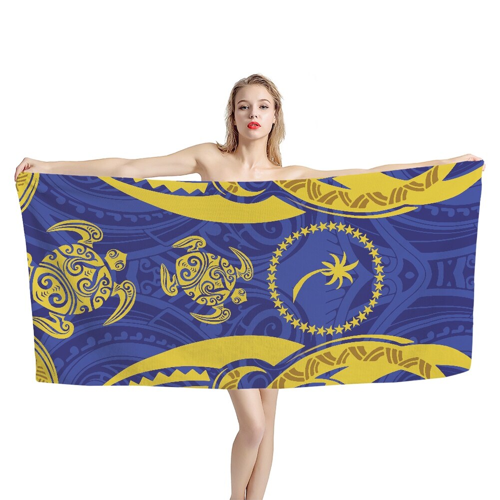 Comfortable Beach Towels Gifts Polynesian Turtle Hawaii Printing