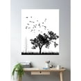 thumbnail image 2 of Black And White Forest Poster Wall Art, Modern Wall Decor, 16x24 UNFRAMED, 2 of 3