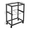 thumbnail image 3 of Rolling 2 Tier File Cabinet, Steel Black, 3 of 5