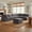 Dark Gray, Signature Plus Chenille, variant on The 7-Piece Comfy Cloud Couch, White