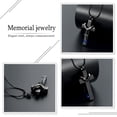 thumbnail image 3 of Forever in My Heart Birthstone Personalized Double Cross Urn Pendant Cremation Jewelry for Ashes Cross Ashes Keepsake, 3 of 7