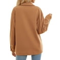 thumbnail image 5 of Womens Corduroy Shirt Long Sleeve Button Down Shirts Casual Jacket Tops Shacket, 5 of 7
