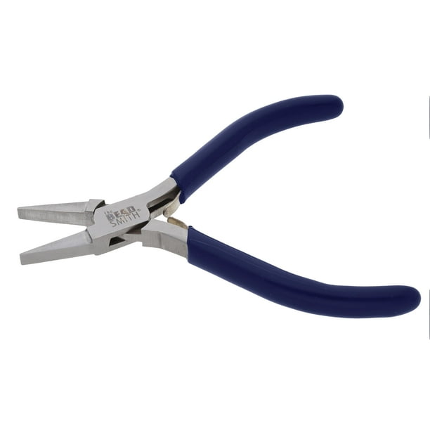 Pinzas The Beadsmith con punta plana, mango de vinilo de 11,5 cm