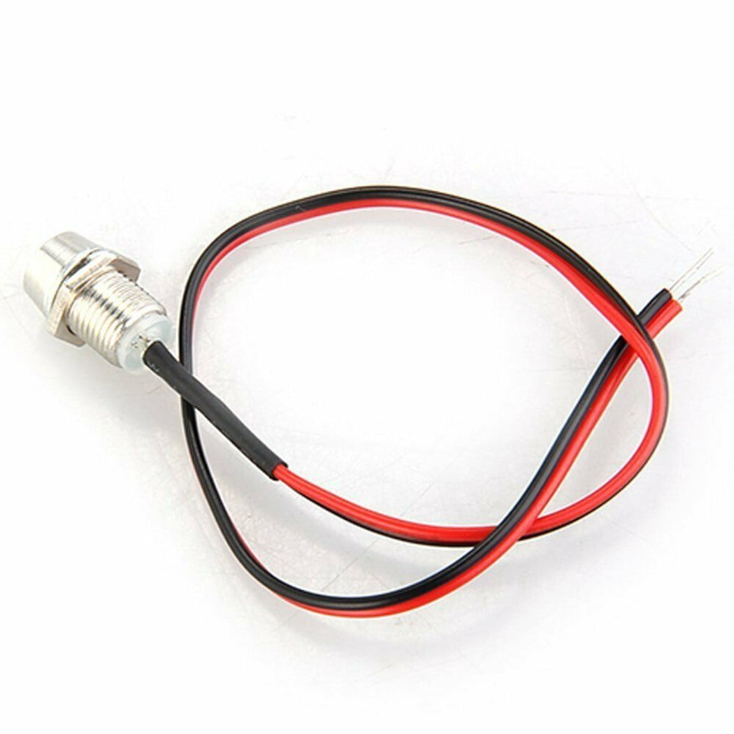 10X Red 8mm 12V LED Indicator Lamp Warn Light Pilot Dash Panel Car Truck Boat