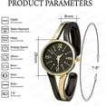 thumbnail image 5 of Blekon Collections Womens 28mm Case Multicolored Semi Opening Cuff Bangle Watch, 5 of 5