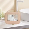 thumbnail image 3 of Neceser de maquillaje portátil Yinane organizador impermeable de transporte transparente Rosado, 3 of 7