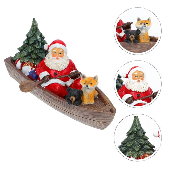 PAMINGONO Christmas Tabletop Decor Santa Claus Ornament Brown 1PC
