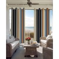 thumbnail image 6 of Black Orange Blue Striped Blackout Curtains for Bedroom Living Room Darkening Curtains 84 Inch Length 2 Panels Set Modern Stripes Art Farmhouse Window Curtain Window Treatment Grommet Drapes 42"x84", 6 of 9