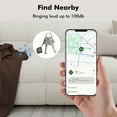 thumbnail image 3 of Google-Certified F02-B Bluetooth Tracker 4-Pack (2 Black, 2 White) for Android 9+ - Smart Key Finder/Item Locator with "Find My Device" App Compatibility, IP67 Waterproof, Replaceable Battery, 150m, 3 of 6