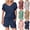 Navy-01, variant on STETMN Summer Solid Outfit for Women Ruffle Short Sleeve Top with Drawstring Shorts Vacation Sets