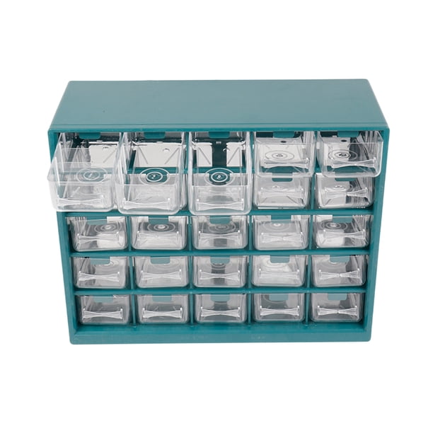 Cateissary Caja organizadora de piezas apilable de ABS, solución de almacenamiento duradera y transparente, caja organizadora de plástico Almacenamiento y organización del hogar verde oscuro