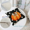 thumbnail image 3 of Fall Throw Pillow Covers 16x16 Set of 4 Thanksgiving Pumpkin Pillow Covers Orange Black Autumn Pillow Case Halloween Cushion Covers Outdoor Sofa Couch Home Decorations 16 Inch, 3 of 6
