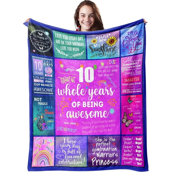 10 Year Old Girl Gift Ideas, Gifts for 10 Year Old Girl, 10 Year Old Girl Gifts, Gift for 10 Year Old Girl, Birthday Gifts for 10 Year Old Girls, 10th Birthday Blanket