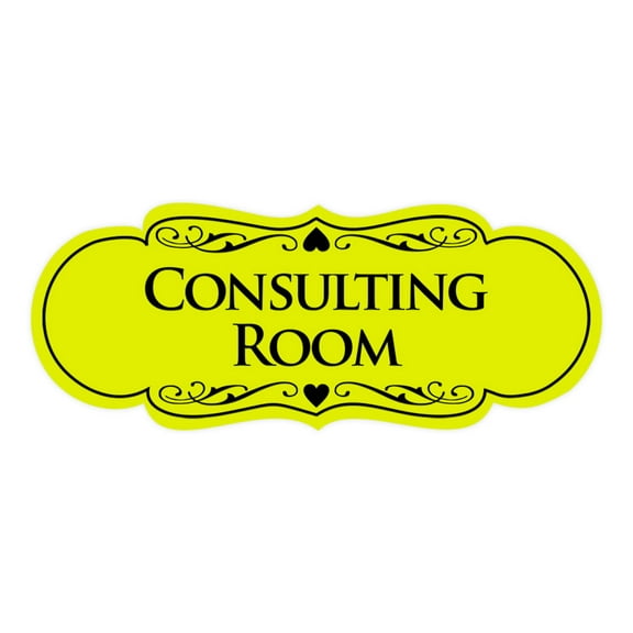 Signs ByLITA Designer Consulting Room Sign (Yellow / Black) - Large
