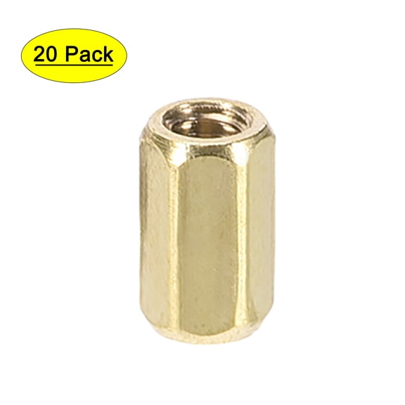 Uxcell M2x6mm Female to Female Hex Brass Spacer 20 Count