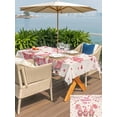 thumbnail image 5 of Outdoor Tablecloth with Umbrella Hole for Patio/Picnic/Party/Camping, Galentine's Day Waterproof Table Cloth Rectangle Table Cover Washable, Farmhouse Gnomes Love Balloon Tree (54"x 80"), 5 of 8