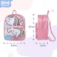 thumbnail image 2 of Mochila Casual Escolar Rm Regalomex Unicornio Bolsa Infantil Preescolar Kinder Rosa Chico YC018503, 2 of 5