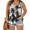 thumbnail image 2 of LNZGNM Flowy Tank Tops for Women Plus Size Summer Top Loose Fit Scoop Neck Sleeveless Tunic Shirts Fashion Travel Basic Tees Shirts,Gray L, 2 of 7