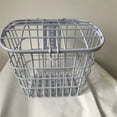 thumbnail image 2 of Bike Front Basket Iron Wire Bike Basket Front And Rear Bike Basket Bike Storage Basket Electric Bike Basket All Metal Tube Bike Front And Rear White Hanging Decorative Bike Basket, 2 of 5