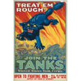 thumbnail image 3 of August William Hutaf 17x24 Black Modern Framed Museum Art Print Titled - Treat ’Em Rough - Join the Tanks United States Tank Corps (1917), 3 of 5