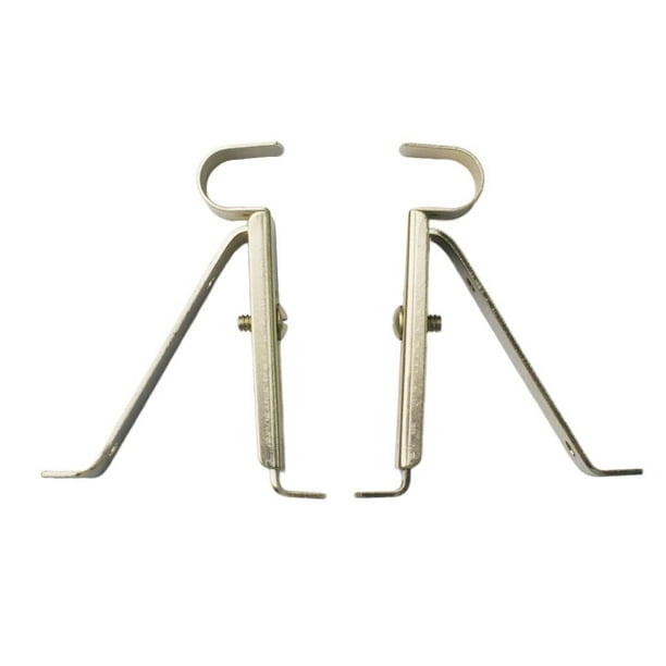 Juego de 2 soportes para barra de cortina de hierro, accesorios de montaje en pared ajustables para varilla de 15 mm