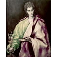 thumbnail image 2 of Greco, El 20x24 White Modern Wood Framed Museum Art Print Titled - St. John The Evangelist, 2 of 4
