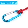 thumbnail image 4 of Clip para llavero con forma de anillo en D de aluminio, 6 unidades, Carabiner CampTek, 4 of 7