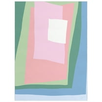 Green Cut Out I Washable Geometric Art Area Rug size 8'x10', Power-loomed, Heavenly Softness with Non-Slipping Backing