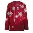 thumbnail image 4 of Long Sleeve Tops for Women Plus Size Casual Crewneck Christmas Tees Holiday Party Style Comfort Fit Loose Casual Blouse, 4 of 5