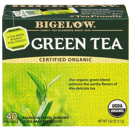 Pack of 6, Bigelow Organic Green Tea, 1.82 oz