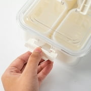 Mainstays Snackle Box, Lunch & Snack Container with lids, Plastic, Mini, 4 Compartment , White, Made for Portable Food Storage