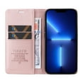 thumbnail image 5 of Allytech For iPhone 12 Pro Max 6.7 inch Flip Wallet Case,Luxury Solid Color PU Leather Magnetic Closure Folio Card Slots Shockproof Kickstand Soft TPU 360 Protection Cover.Rosegold, 5 of 10