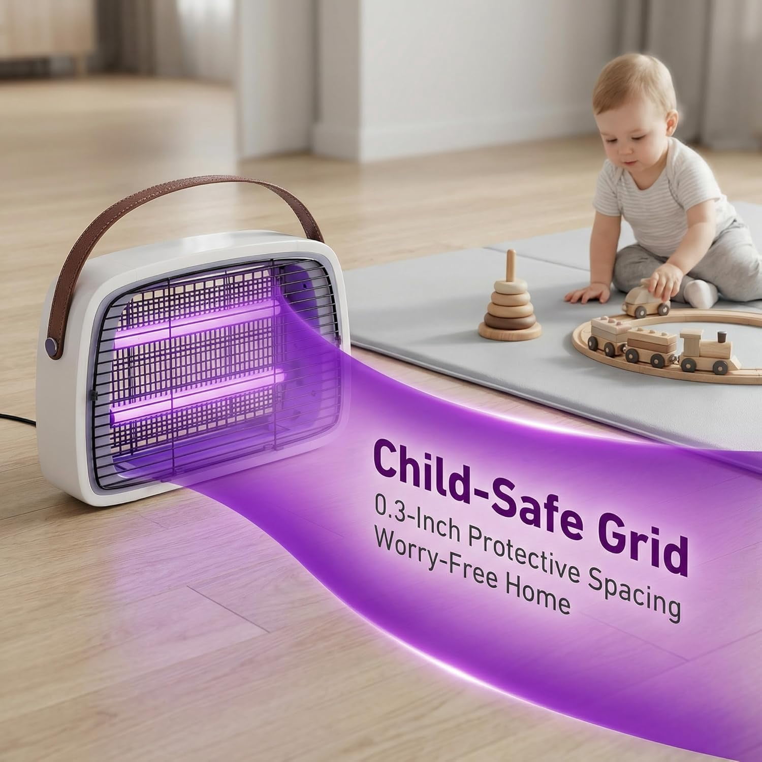 LED Bug Zapper, 12W LED Tube Up to 6 Years, Electric Mosquito Zapper Indoor, 110V-240V Fly Trap Fly Zapper Widely Applicable.