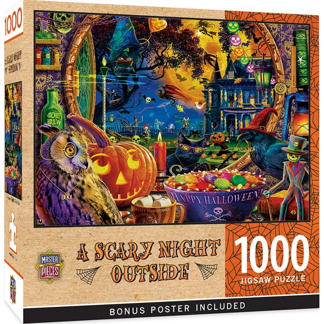 Rompecabezas MasterPieces Halloween 1000 piezas Scary Night