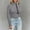 Gray, variant on T Shirts For Women Long Sleeve Solid Color Tops High Neck Classic Tee Clothing 3Xl Orange
