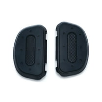Kuryakyn 7044 Motorcycle Foot Control Component: Heavy Industry Passenger Floorboards for 1986-2019 Harley-Davidson Motorcycles, Satin Black, 1 Pair