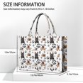 thumbnail image 3 of Large Capacity Tote Bag,French Bulldog Footprint Handbag Fashion Luxury Tote Bag,15.7"x13"x 5.1" Inches,Laptop Compatible, 3 of 6