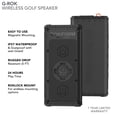 thumbnail image 3 of Rokform G-ROK - Altavoz de golf portátil, altavoz inalámbrico magnético, resistente al agua IPX7, sonido alto y claro, a prueba de golpes y polvo, batería de 24 horas, altavoz resistente para carrito, 3 of 5