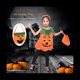 thumbnail image 2 of 2023 Disfraz de Halloween para NiñAs, Disfraz de Calabaza, Conjunto de Ropa para NiñOs con Diadema, Bolsa de Calabaza, 2 of 5