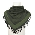 thumbnail image 3 of MSJUHEG Sheer Scarf,Boho Scarf,Scarves Lightweight,Cotton Scarf Lightweight,Floral Scarf,Scarf Keffiyeh Hatta Wide with Tassels Shemagh Keffiyeh Army Green One Size, 3 of 5
