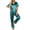 Green Pink, variant on Ekouaer Silk Satin Pajamas Set Women Short Sleeve Sleepwear Soft Button Down Loungewear Pjs Set